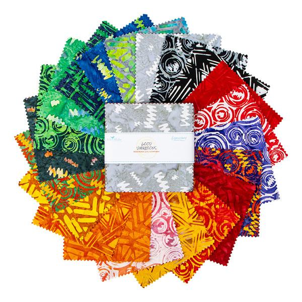 Good Vibrations 5" Squares Multi 42 Pieces - Nebraska Quilt Company - Good Vibrations 5" Squares Multi 42 Pieces