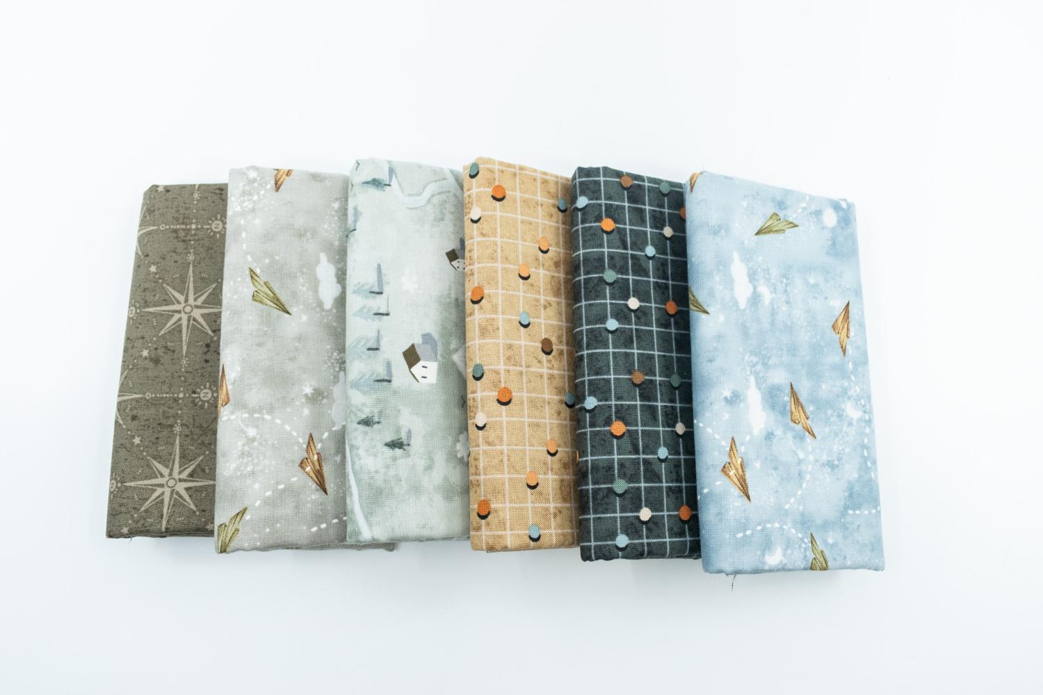 Great Journey Half Yard Bundle Multi 6 pieces - Nebraska Quilt Company - PC260043