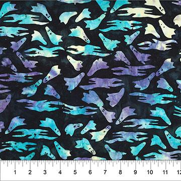 Happy Haunting Chosts & Clouds Olive Black - 83710 - 99 - Banyan Batiks - Nebraska Quilt Company - F260954