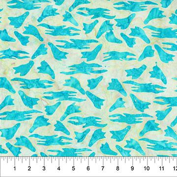 Happy Haunting Chosts & Clouds Turquoise - 83710 - 62 - Banyan Batiks - Nebraska Quilt Company - F260951