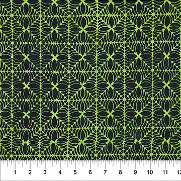 Happy Haunting Spider Web Lime Light - 83709 - 71 - Banyan Batiks - Nebraska Quilt Company - F260948