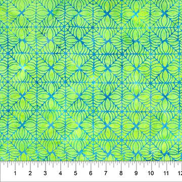 Happy Haunting Spider Web Teal - 83709 - 63 - Banyan Batiks - Nebraska Quilt Company - F260946