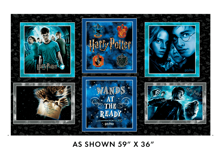 Harry Potter Pillow Panel Multi 59" x 44" - Nebraska Quilt Company - F2502262