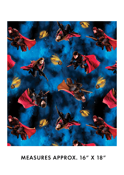 Harry Potter Playing Quidditch Blue - 1521855 - Benartex - Nebraska Quilt Company - F2502258