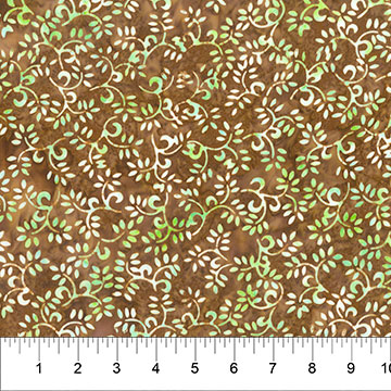 Heartland Small Vine Hazelwood Brown - 83170 - 34 - Banyan Batiks - Nebraska Quilt Company - F07561