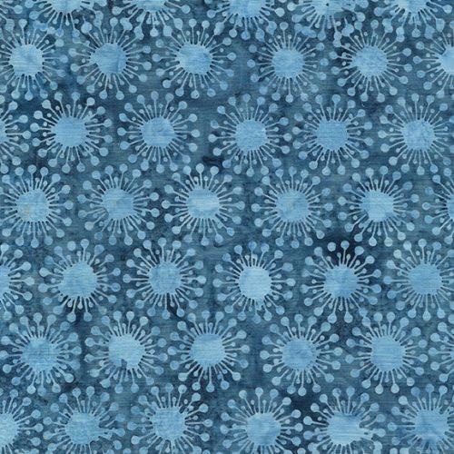 Heavy Metal Circle Dots Blue Denim - 122320565 - Island Batik - Nebraska Quilt Company - F07819