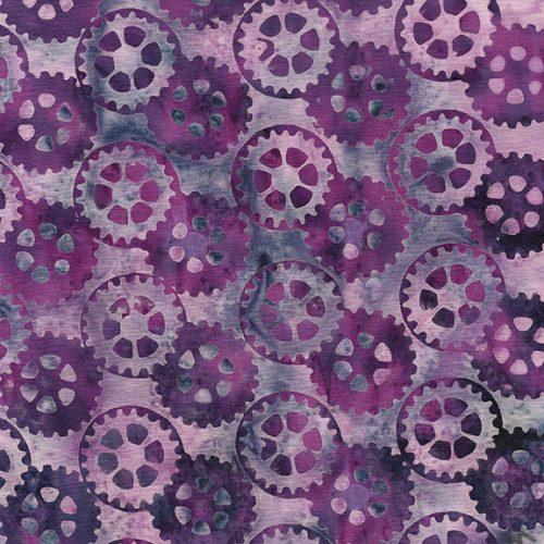 Heavy Metal Gears Purple Lavender - 122323405 - Island Batik - Nebraska Quilt Company - F07822
