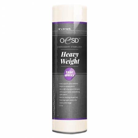 Heavy Weight Tear Away White 10in x 10 yds - Nebraska Quilt Company - N09717