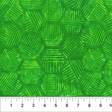 Hexies Avocado - 81700 - 75 - Banyan Batiks - Nebraska Quilt Company - F06072