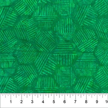 Hexies Emerald - 81700 - 69 - Banyan Batiks - Nebraska Quilt Company - F06070