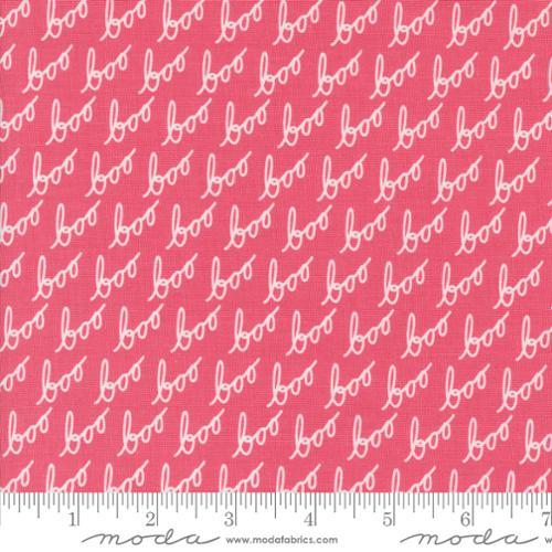 Hey Boo Text and Words Love Potion Pink - 5212 14 - Moda Fabrics - Nebraska Quilt Company - F08239