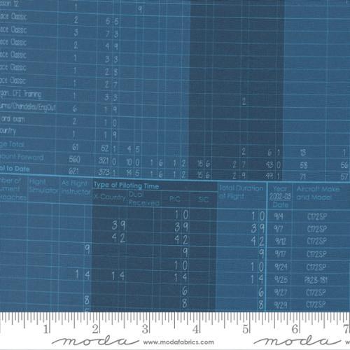 High Flight Logbook Text and Words Harbor - 45063 17 - Moda Fabrics - Nebraska Quilt Company - F2501757