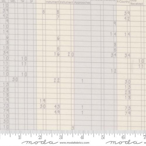 High Flight Logbook Text and Words Smoke - 45063 21 - Moda Fabrics - Nebraska Quilt Company - F2501758