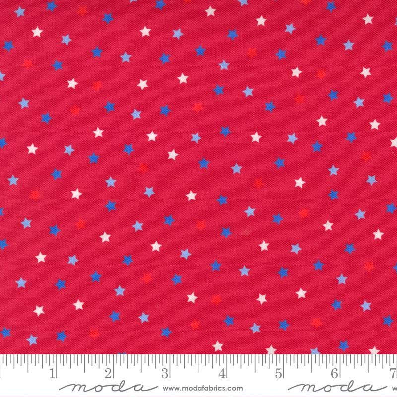 Holiday Americana Stars Red - 1 Yard Left - Verified! - Nebraska Quilt Company - F84728