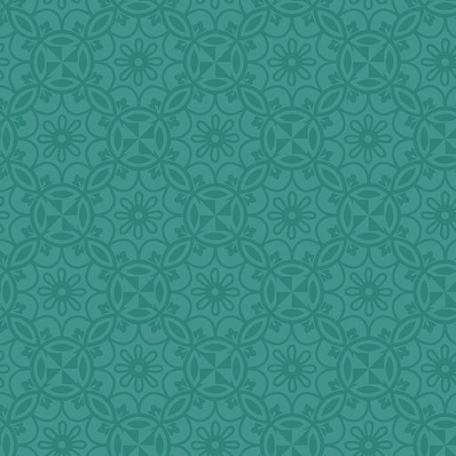 Home Grown - Medallion Teal 6805 - 84 - Nebraska Quilt Company - F79170