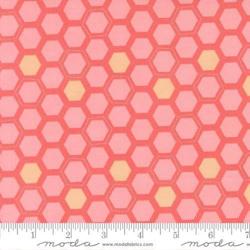 Honeyed Horizon Box Hex Sunset Pink - 47016 22 - Moda Fabrics - Nebraska Quilt Company - F260830
