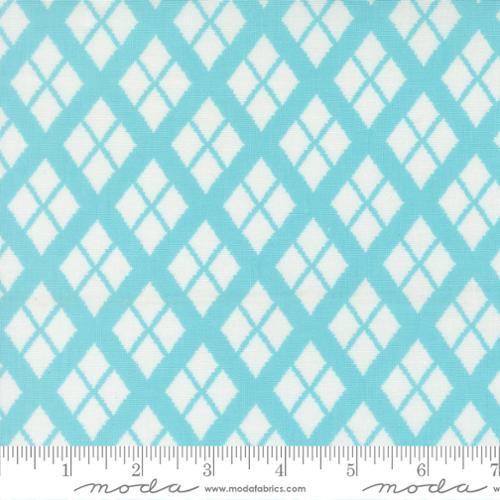 Honeyed Horizon Diamonds Plaid Sky Aqua - 47015 19 - Moda Fabrics - Nebraska Quilt Company - F260831