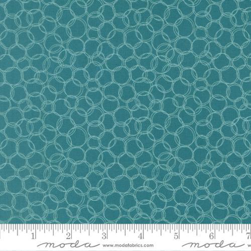 Honeyed Horizon Loopsy Loop Horizon Teal - 47017 20 - Moda Fabrics - Nebraska Quilt Company - F260835