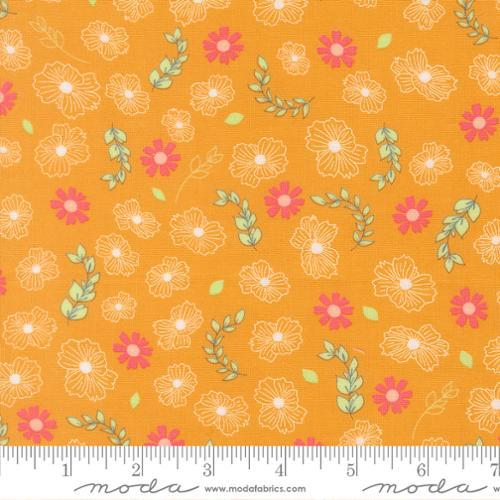 Honeyed Horizon Petal Grooves Honey Orange - 47011 13 - Moda Fabrics - Nebraska Quilt Company - F260808
