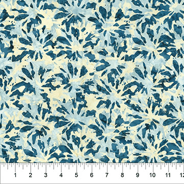 Ink And Petal Flower Got The Blues Blue - 82012-44 - Banyan Batiks - Nebraska Quilt Company - F261577