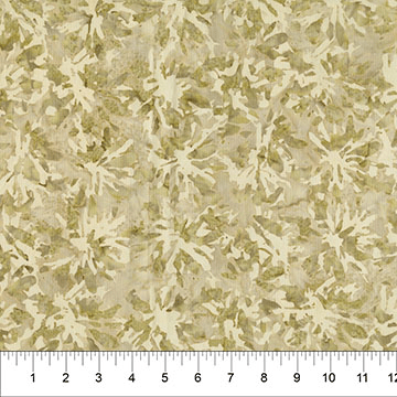 Ink And Petal Flower Hazelwood Tan - 82012-34 - Banyan Batiks - Nebraska Quilt Company - F261575