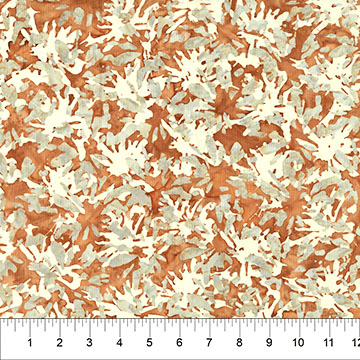 Ink And Petal Flower Pumpkin Orange - 82012-58 - Banyan Batiks - Nebraska Quilt Company - F261579