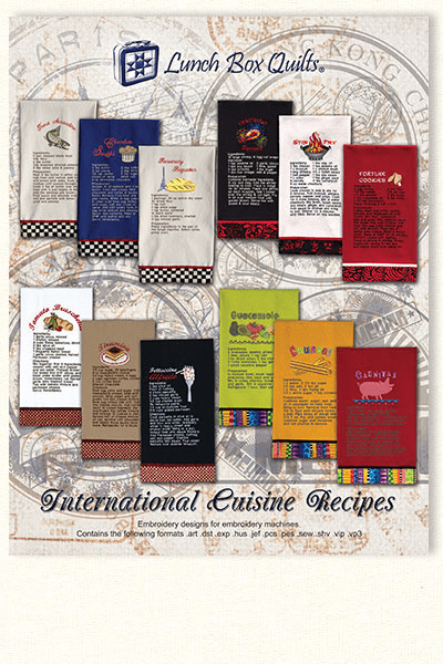 International Cuisine Recipe Collection for Machine Embroidery - Nebraska Quilt Company - PUB261231