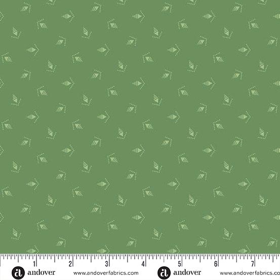 Itsy Bits Kelly Green PineCone - A - 1461 - G - Andover Fabrics - Nebraska Quilt Company - F2401873