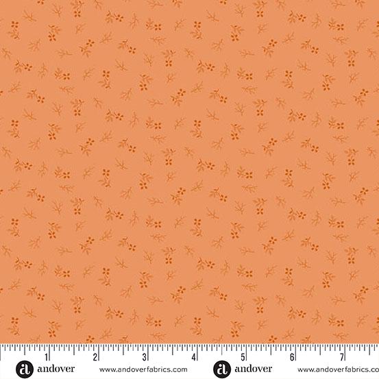 Itsy Bits Peach Fern Bloom - A - 1457 - O - Andover Fabrics - Nebraska Quilt Company - F2401861