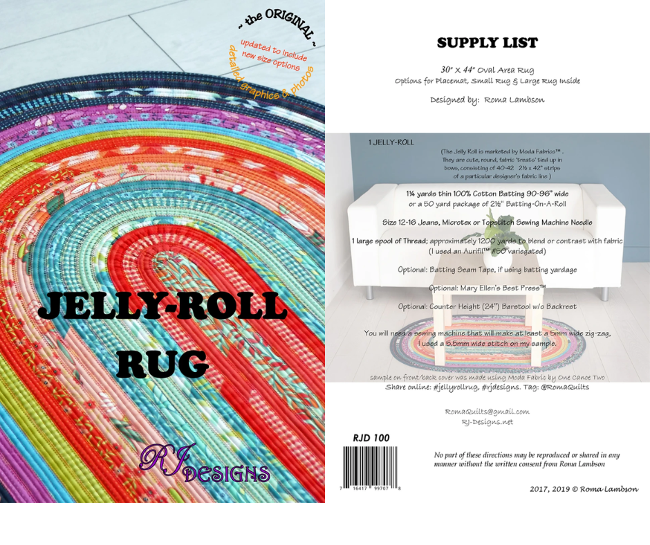 Jelly Roll Rug Pattern - Nebraska Quilt Company - PUB30115