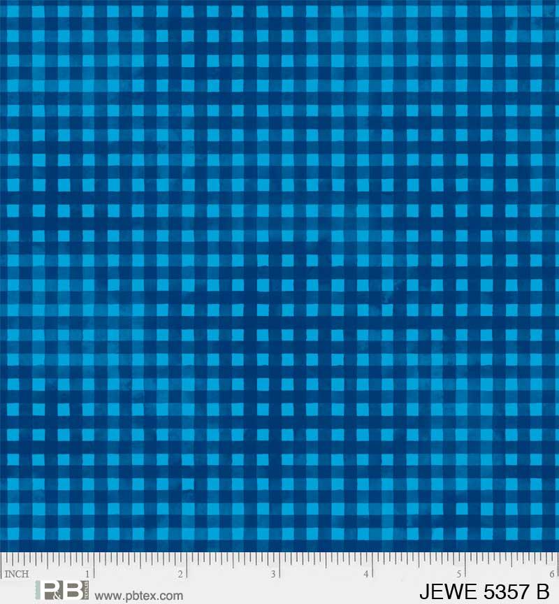 Jewel Gingham Blue - JEWE 5357 B - P & B Textiles - Nebraska Quilt Company - Jewel Gingham Blue - JEWE 5357 B - P & B Textiles