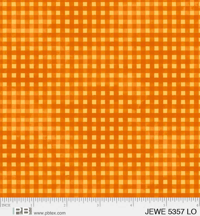 Jewel Gingham Light Orange - JEWE 5357 LO - P & B Textiles - Nebraska Quilt Company - Jewel Gingham Light Orange - JEWE 5357 LO - P & B Textiles