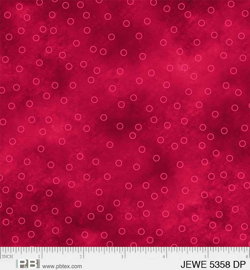 Jewel Tossed Dots Dark Pink - JEWE 5358 DP - P & B Textiles - Nebraska Quilt Company - Jewel Tossed Dots Dark Pink - JEWE 5358 DP - P & B Textiles