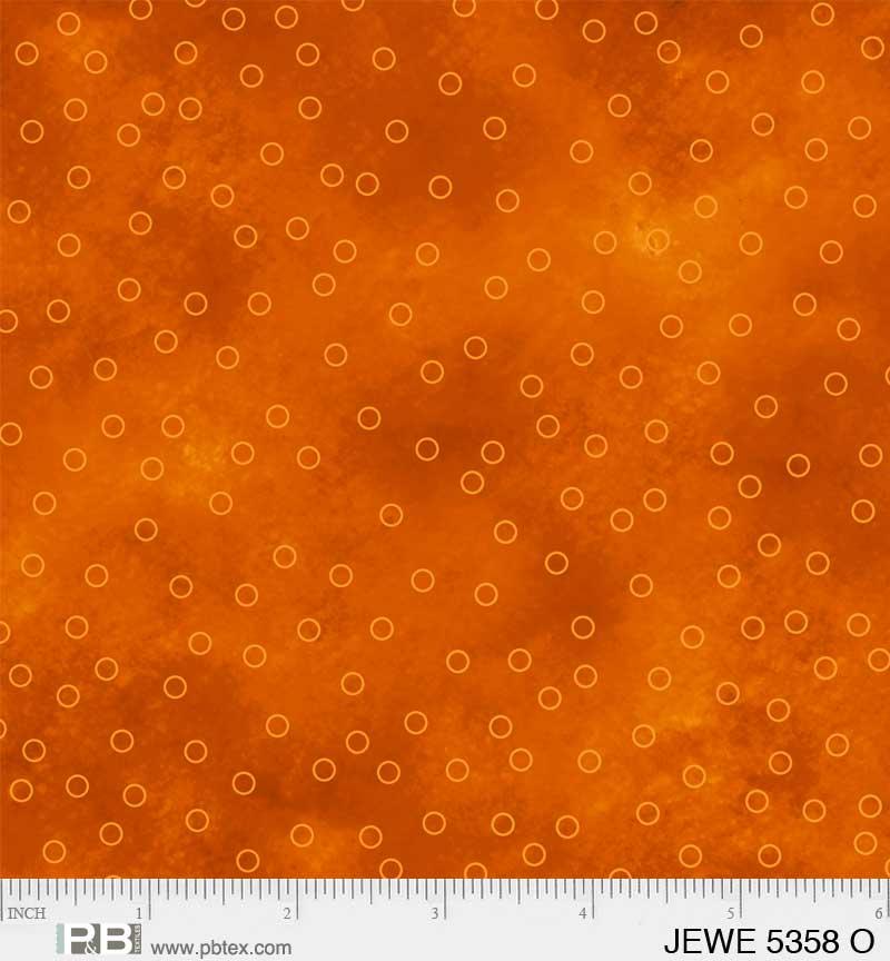 Jewel Tossed Dots Orange - JEWE 5358 O - P & B Textiles - Nebraska Quilt Company - Jewel Tossed Dots Orange - JEWE 5358 O - P & B Textiles