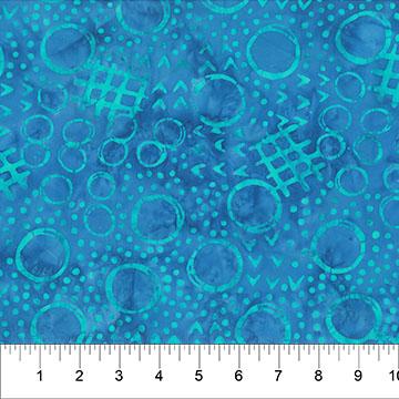 Jitterbug Circles Blue - 83390 - 44 - Banyan Batiks - Nebraska Quilt Company - F2402244