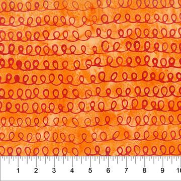 Jitterbug Loops Orange - 83391 - 56 - Banyan Batiks - Nebraska Quilt Company - F2402259