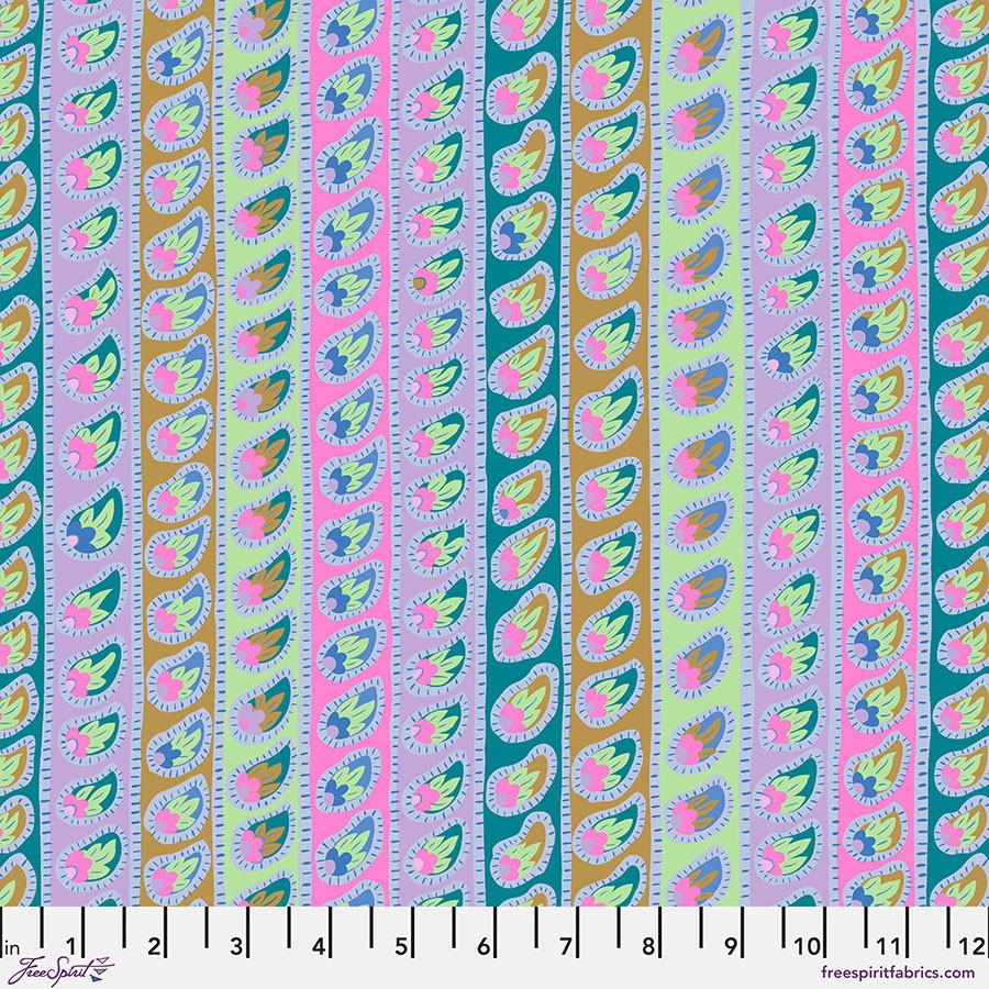Kaffe Fassett Collective Classics Paisley Stripe Lavender - PWGP032.LAVENDER - Free Spirit - Nebraska Quilt Company - F260202