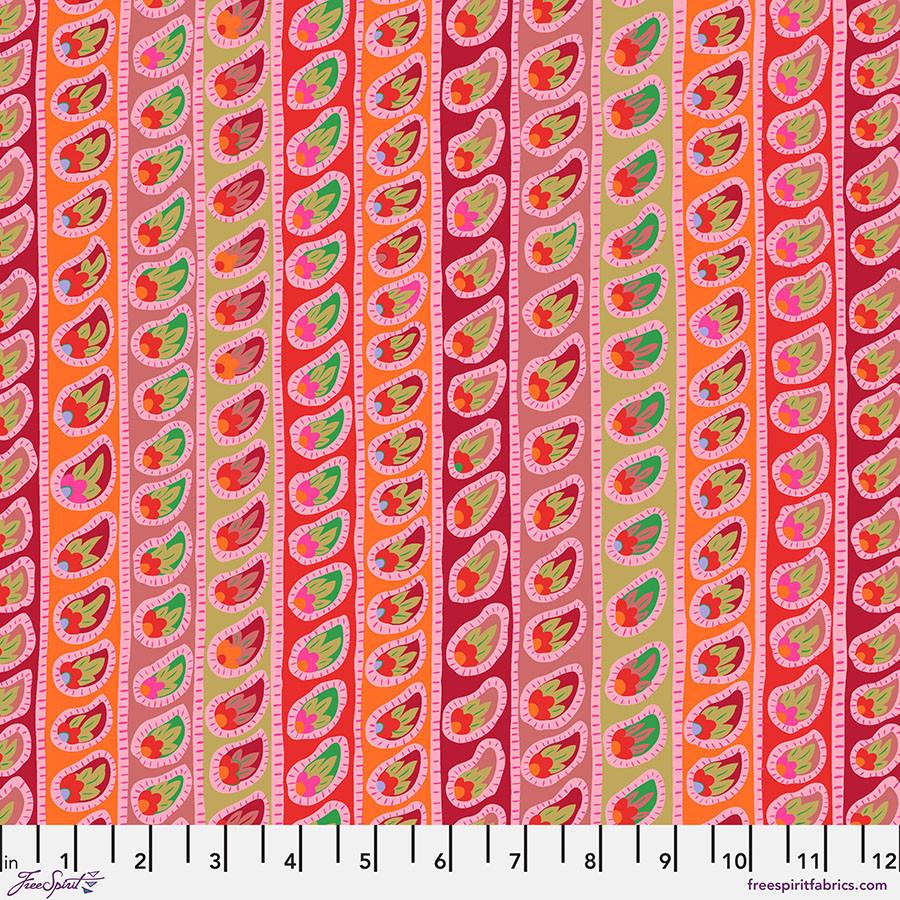 Kaffe Fassett Collective Classics Paisley Stripe Red - PWGP032.RED - Free Spirit - Nebraska Quilt Company - F260204