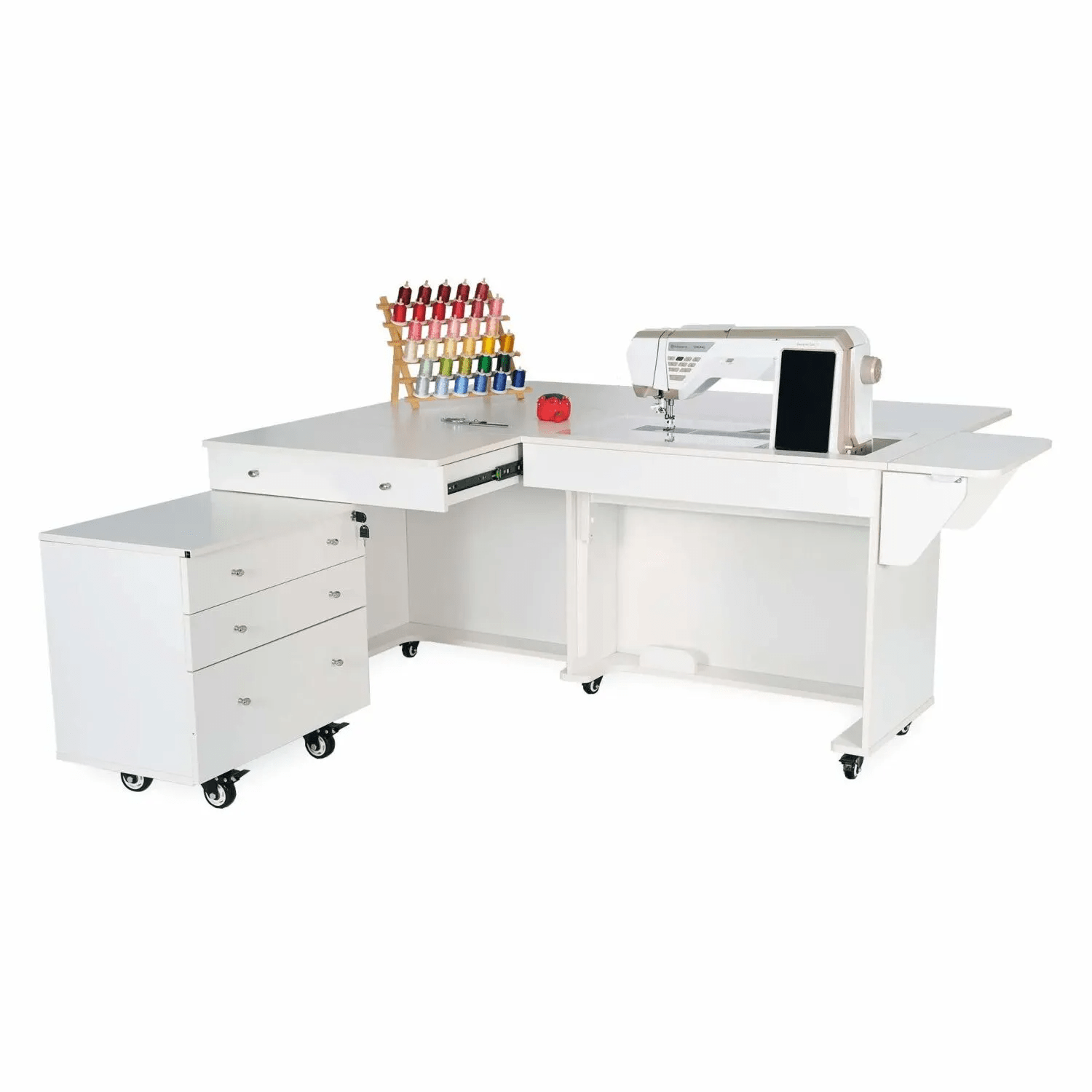 Kangaroo XL & Joey Sewing Cabinet Ash White - Nebraska Quilt Company - SK9811XL