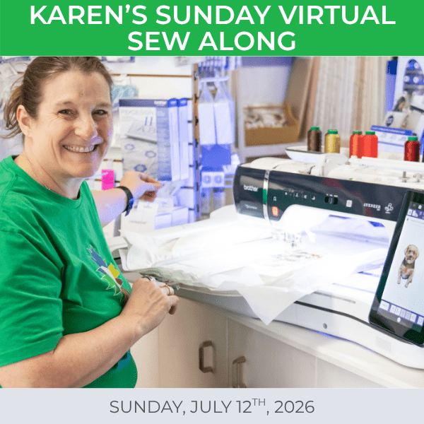 Karen's Sunday Virtual Sew Along - Sunday November 15th, 2026 1 PM to 7 PM - Nebraska Quilt Company - F261948