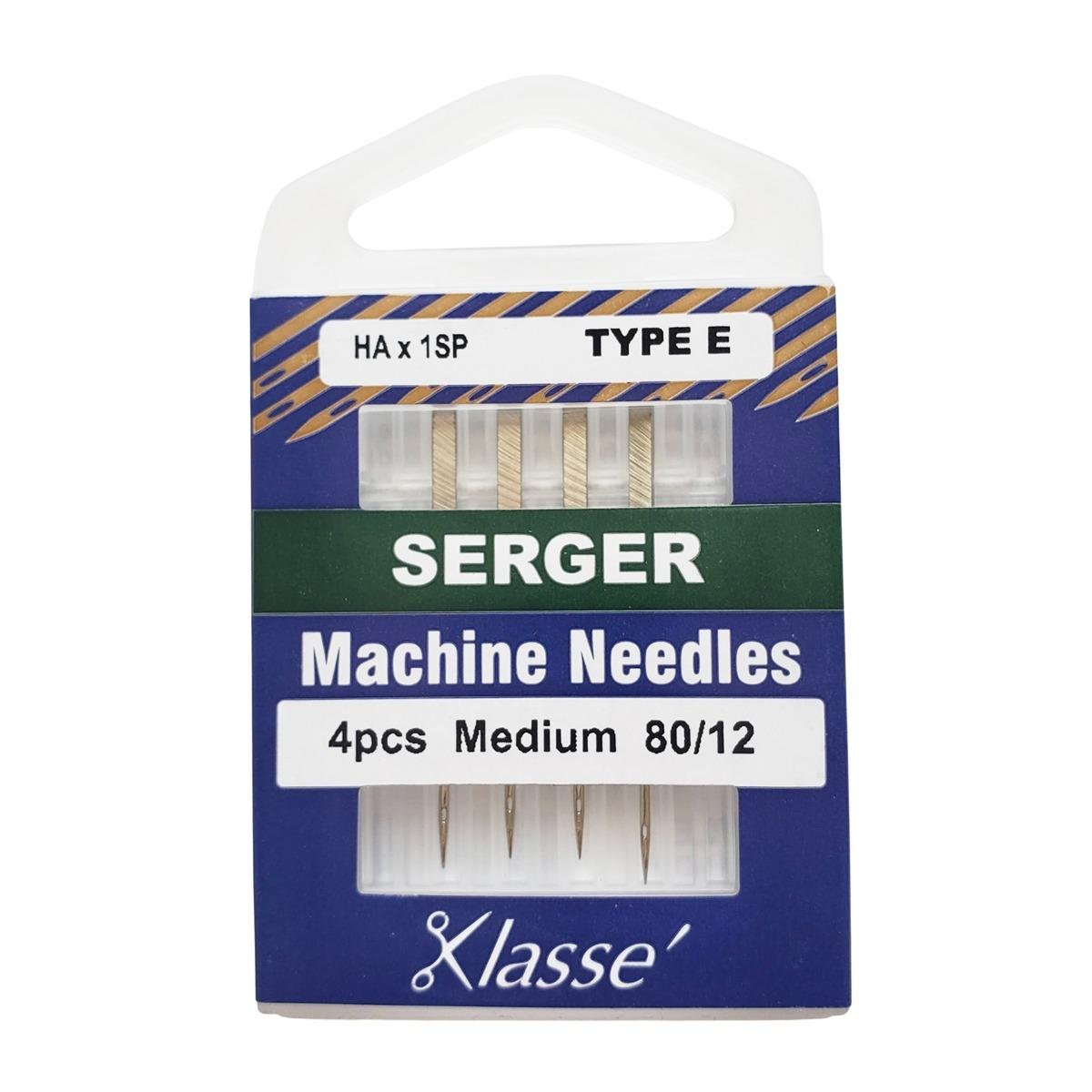 Klasse Serger Type E Needles 80/12 - 4ct - Nebraska Quilt Company - AAA5170.E