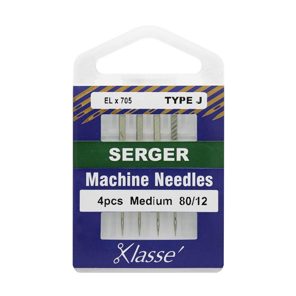 Klasse Serger Type J Needles 80/12 - 4ct - Nebraska Quilt Company - AAA5170.J