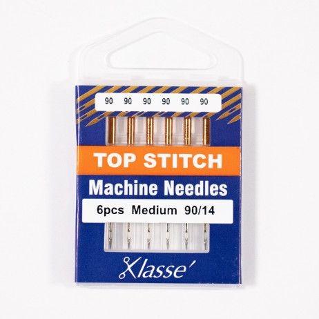 Klasse Top Stitch Machine Needle 90/14 - 6ct - Nebraska Quilt Company - AAA5118.090