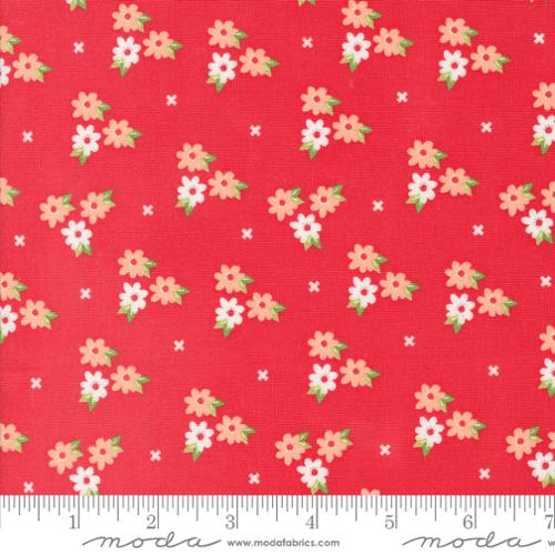 Laguna Sunrise Morning Glory Florals Geranium - 37682 16 - Moda Fabrics - Nebraska Quilt Company - F09605