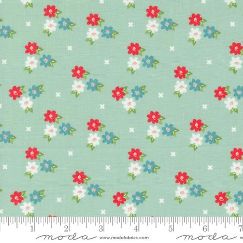 Laguna Sunrise Morning Glory Florals Home Town Sky - 37682 15 - Moda Fabrics - Nebraska Quilt Company - F09604