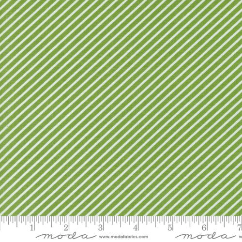 Laguna Sunrise Stripe Stripes Fresh Grass - 37687 21 - Moda Fabrics - Nebraska Quilt Company - F09613