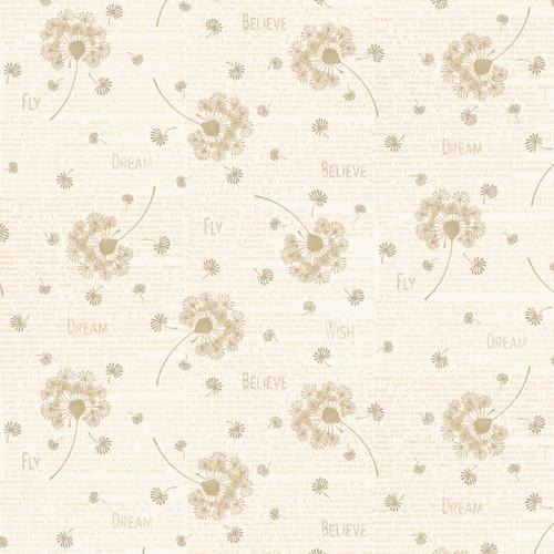 Linen Closet Dandelion Toss White Wash - 3067 - 30 - Henry Glass & Co. - Nebraska Quilt Company - F2401049