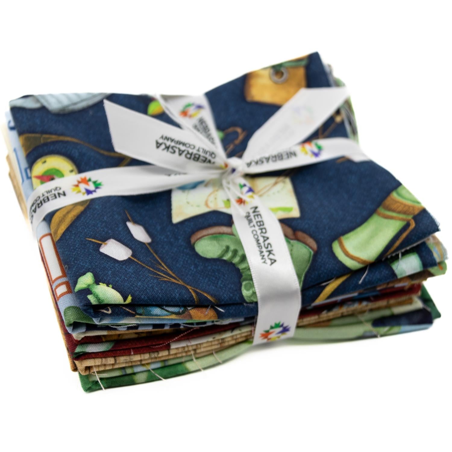 Live, Love, Camp Fat Quarter Bundle 7 Pieces - Nebraska Quilt Company - PC2400851