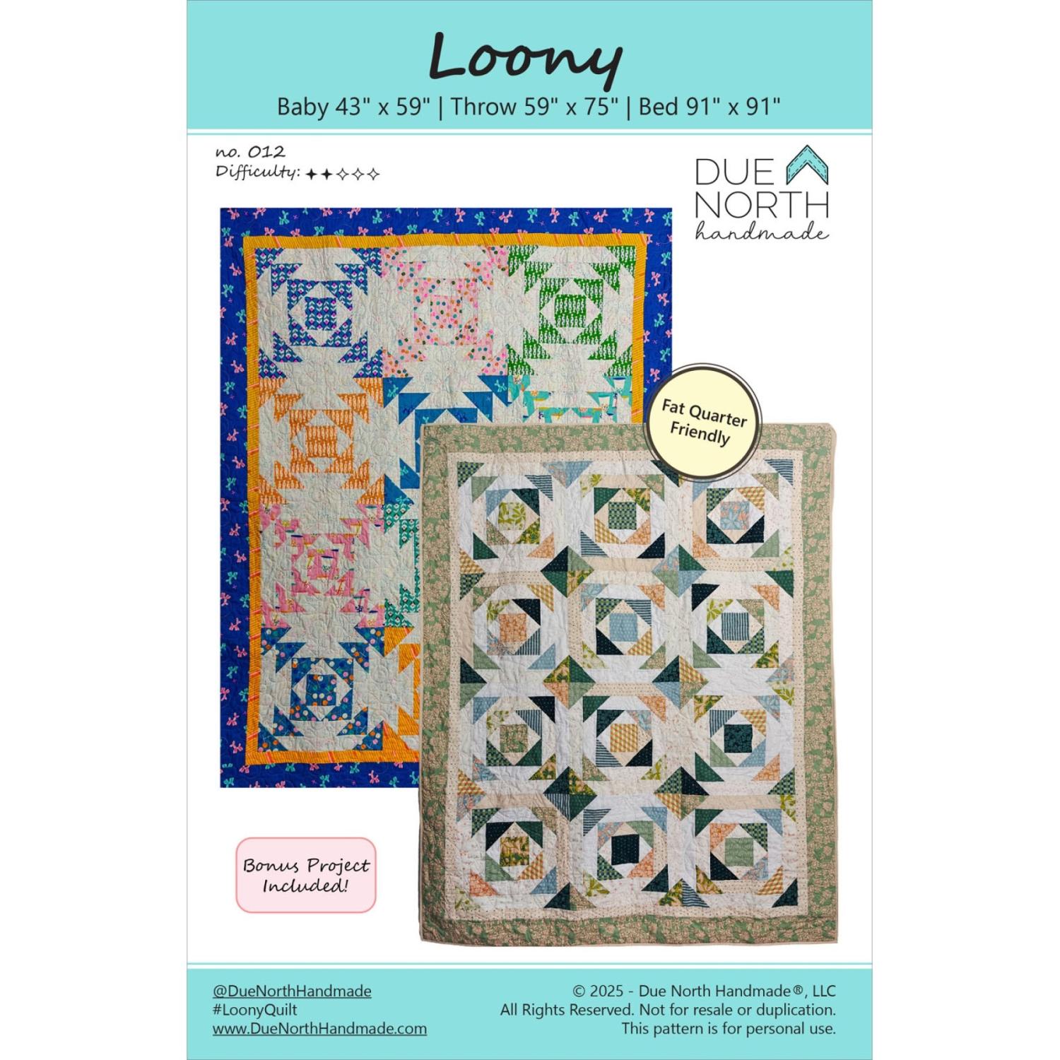 Loony Quilt Pattern - Nebraska Quilt Company - PUB2502049