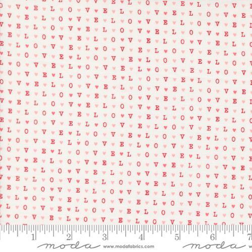 Love Blooms Love Text and Words Lace Red - 5225 11 - Moda Fabrics - Nebraska Quilt Company - F2400618